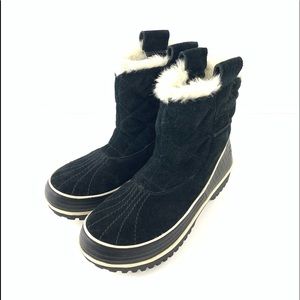 Sorel tivoli II black suede boots Like new 7